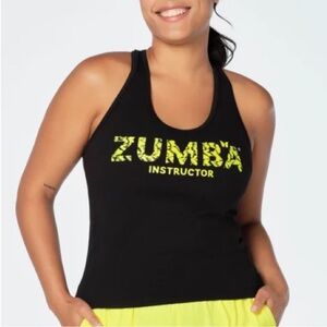 Zumba Transform Instructor Black Racerback 2.0 size small